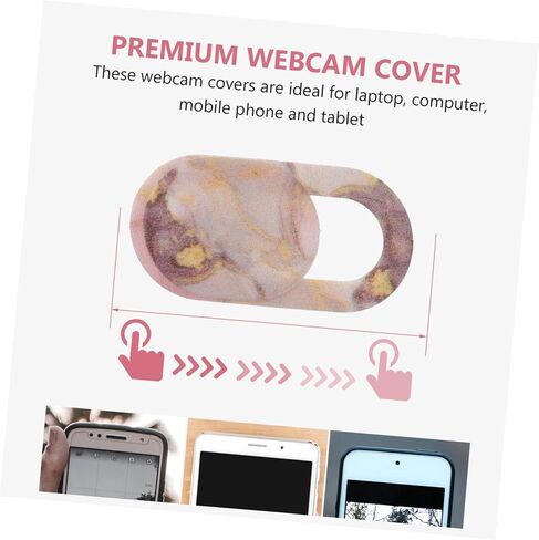 VILLCASE 6pcs Laptop and Phone Webcam Privacy Covers Strong Adhesive, Marble Pattern Camera Protection Patch Set for Notebooks and Mobile Devices, Compatible Computers and in Saudi Arabia