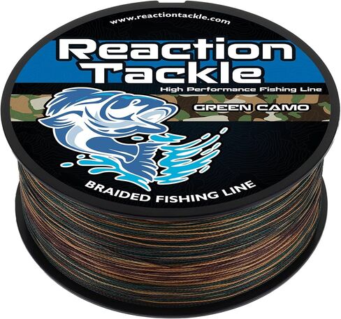 Reaction Tackle Braided Fishing Line - Pro Grade Power Performance for Saltwater or Freshwater Fish - Colored Fishing Line Braid for Extra Visibility in Saudi Arabia
