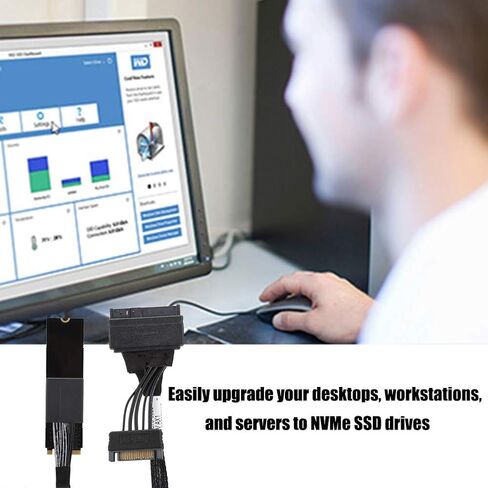 U.2 to M.2 Cable Efficient 32Gbps Speed Connection Cable for 983 750 - 19.69 Length - Workstations, Servers in Saudi Arabia
