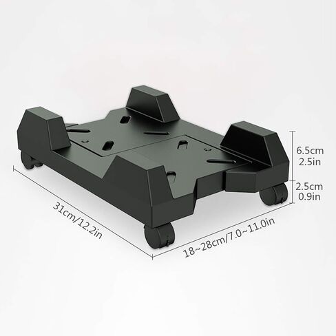 CPU Stand Mobile CPU Stand CPU Rolling Stand with Adjustable Width Desktop Tower Case Stand Cart with 4 Caster Wheels for Office Home Black PC Tower Holder Cart in Saudi Arabia