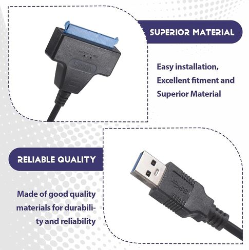 USB Sata Cable Sata 3 to USB 3.0 Adapter 2.5 HDD/SSD Plug & Play in Saudi Arabia