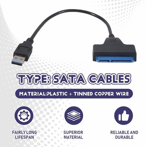 USB Sata Cable Sata 3 to USB 3.0 Adapter 2.5 HDD/SSD Plug & Play in Saudi Arabia