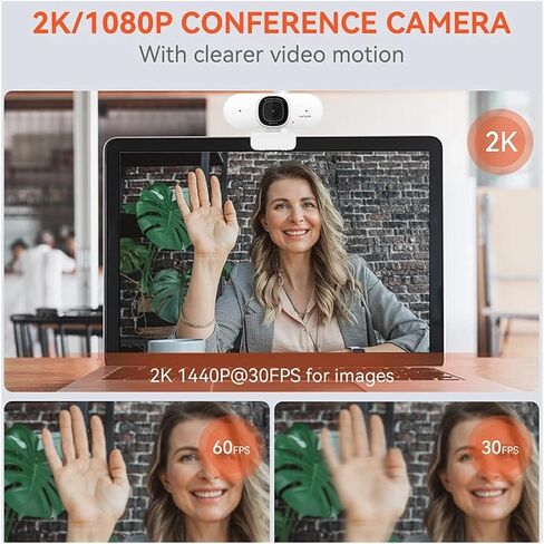 V15AF 75° Wide Angle Webcam 2K Full HD 30fps with Microphone in Kuwait