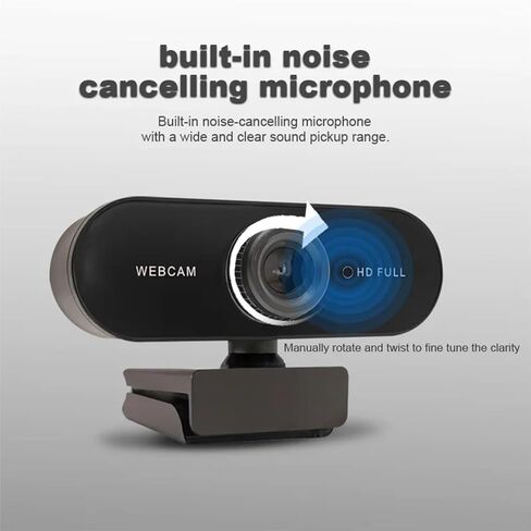Webcam HD 1080P with Microphone, USB Interface in Kuwait