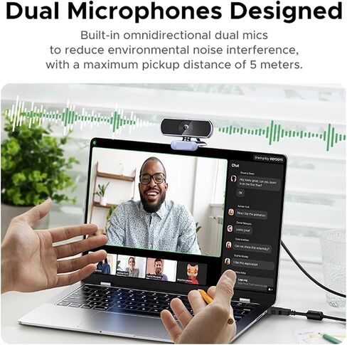 2K Webcam with Microphone, Full HD USB Web Camera in Kuwait