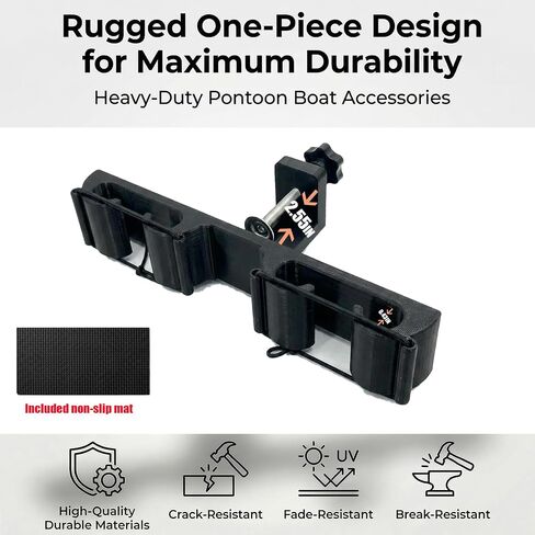 Pontoon Rod Holders for Square Rail,Heavy Duty Pontoon Boat Accessories in Saudi Arabia