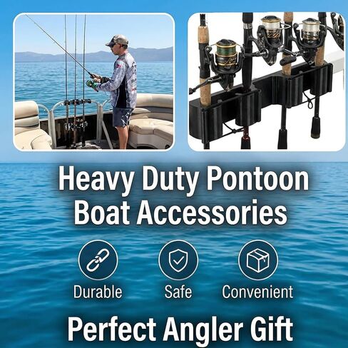 Pontoon Rod Holders for Square Rail,Heavy Duty Pontoon Boat Accessories in Saudi Arabia