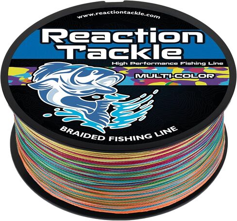 Reaction Tackle Braided Fishing Line - Pro Grade Power Performance for Saltwater or Freshwater Fish - Colored Fishing Line Braid for Extra Visibility in Saudi Arabia