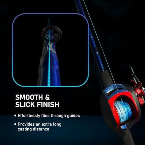 Reaction Tackle Braided Fishing Line - Pro Grade Power Performance for Saltwater or Freshwater Fish - Colored Fishing Line Braid for Extra Visibility in Saudi Arabia