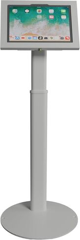 Locking Anti-Theft Metal Floor Stand for iPad Pro 1/2/3/4 11", iPad Air 4/5 10.9" Supports 90 Rotate 180 Swivel (White) in Saudi Arabia