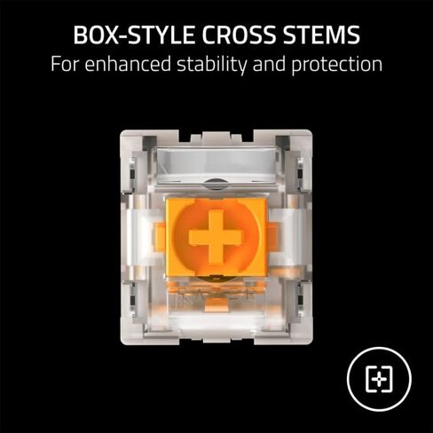 Razer Mechanical Switches Replacement Pack for Gaming Keyboard: Gen-3 Orange Tactile Switches- 2.0mm Actuation Point at 50g- Transparent Housing- 3 Pin- Box-Style Cross Stem- 36 pcs RC21-02040300-R3M1 in Saudi Arabia