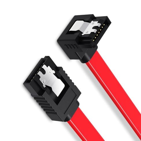 SATAIII 7Pin Locking Data Cable Angled Head Durability Construction SATA3.0 Cable for Quickly Upgrading Storage Devices Data with in Saudi Arabia