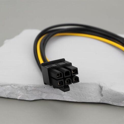 2 Pack Dual SATA 15-Pin to 6-Pin PCIe Power Cable 20cm Compatible with NVIDIA Compatible with AMD in Saudi Arabia