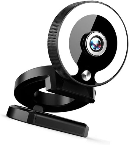 Auto Focuses Webcam 4K Resolution Builts in Rings Light 3 Color Temperatures Reductions Microphones 360 Rotatable in Saudi Arabia