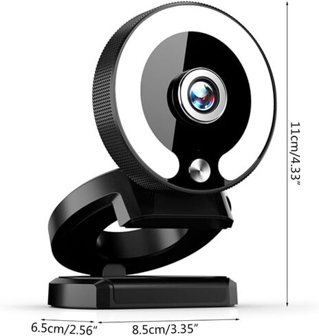 Auto Focuses Webcam 4K Resolution Builts in Rings Light 3 Color Temperatures Reductions Microphones 360 Rotatable in Saudi Arabia