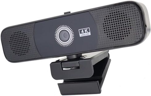 4K Webcam Computer Camera with Integrated Loudspeaker and Double Reduction Mics Perfect for Remote Work in Saudi Arabia
