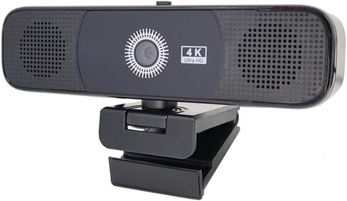 4K Webcam Computer Camera with Integrated Loudspeaker and Double Reduction Mics Perfect for Remote Work in Saudi Arabia