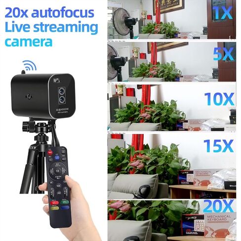 48MP Webcam with Remote Controling Autofocus Vertical Horizontal Mounting 20x Magnification for Studio Use in Saudi Arabia