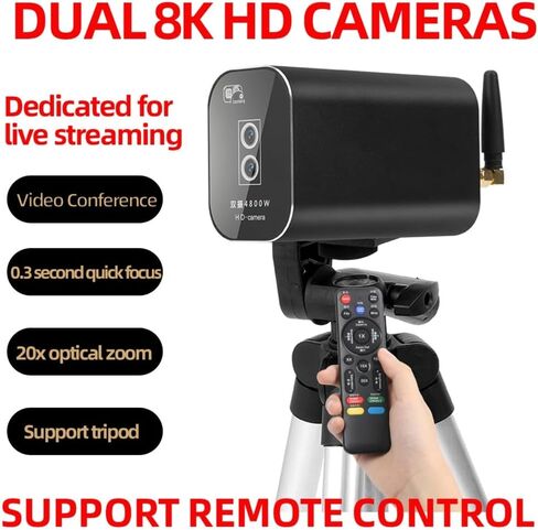 48MP Webcam with Remote Controling Autofocus Vertical Horizontal Mounting 20x Magnification for Studio Use in Saudi Arabia
