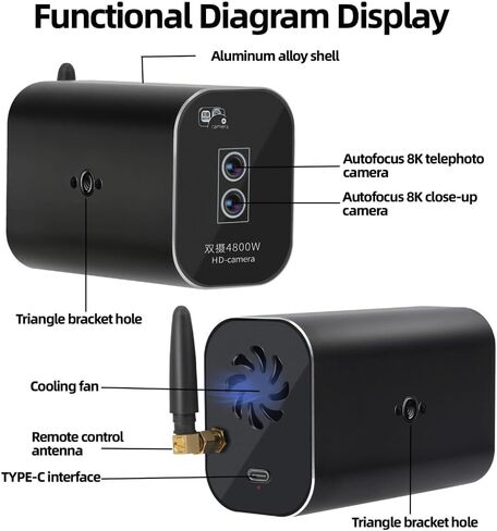 48MP Webcam with Remote Controling Autofocus Vertical Horizontal Mounting 20x Magnification for Studio Use in Saudi Arabia