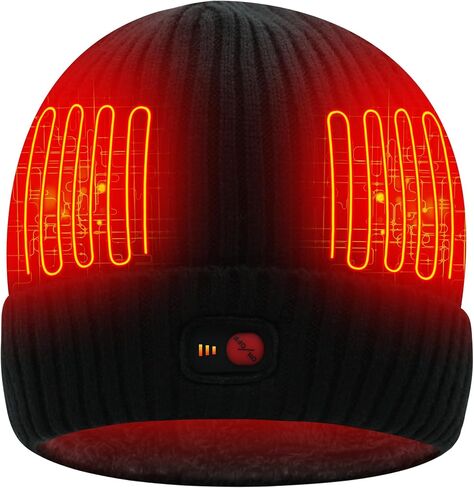 SVPRO Heated Beanie Hat Men Women Rechargeable Battery Heated Electric Knit Cap in Saudi Arabia