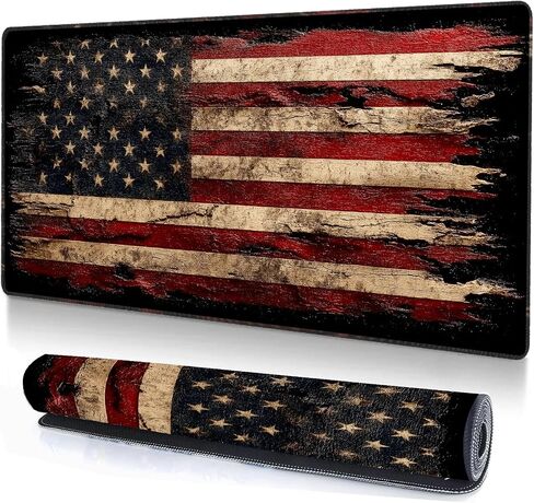 American Flag Gaming Mouse Pad,35.7"X15.7"Large Mouse Pad Mousepad Desk Mat in Saudi Arabia