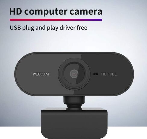 1080P Full HD Web Camera with Microphone USB Cam for PC Computer Mac Laptop Desktop Mini in Kuwait