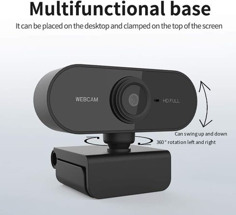 1080P Full HD Web Camera with Microphone USB Cam for PC Computer Mac Laptop Desktop Mini in Kuwait