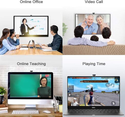1080P Full HD Web Camera with Microphone USB Cam for PC Computer Mac Laptop Desktop Mini in Kuwait