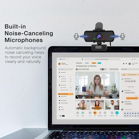 1440p Full HD PC Webcam with Microphone, Tripod, for USB Desktop & Laptop,Live Streaming for Video Calling-K420 in Kuwait