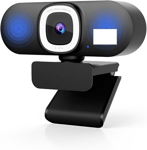 V32AFL 4K HD Webcam with Microphone Auto-Auto-Framing Web Camera with Adjustable Fill Light &Privacy Protection in Kuwait
