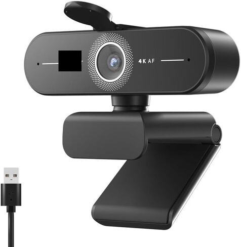 4K Webcam Streaming Web Camera 1080P 60FPS Autofocus USB Computer 73° Cam with Dual Microphone for PC/Laptop in Kuwait