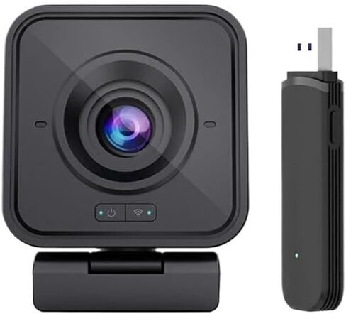 Wireless Webcam 1080P HD PC Camera, with Microphone, 2.4Ghz Web for Live Streaming Video Conferencing in Kuwait
