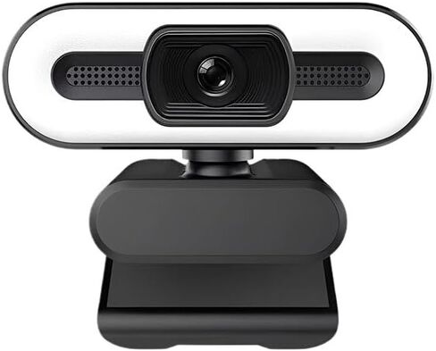 Portable Full HD 1080P 2K 4K Webcam PC Laptop Auto Live Streaming Flexible with Microphone Broadcast withLight(2K) in Kuwait