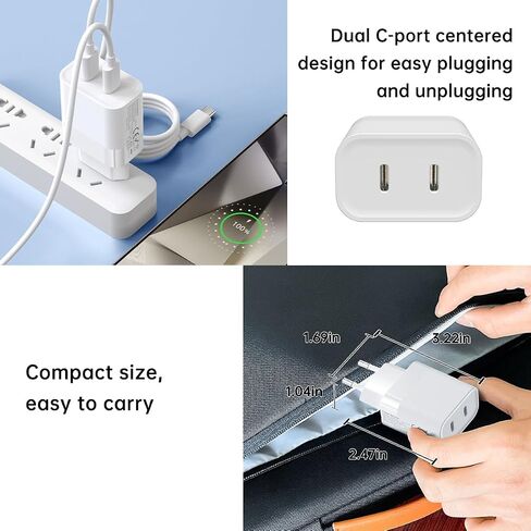European Fast Charger Europe Travel Adapter Dual USB Type C Block EU Euro in Saudi Arabia