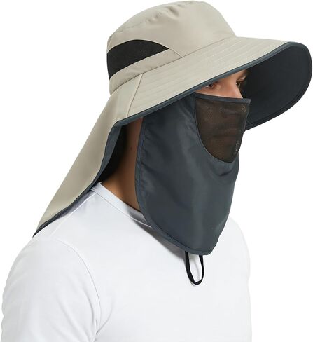 Waterproof Wide Brim Sun Hat with Neck Flap for Hiking, Fishing & Gardening in Saudi Arabia