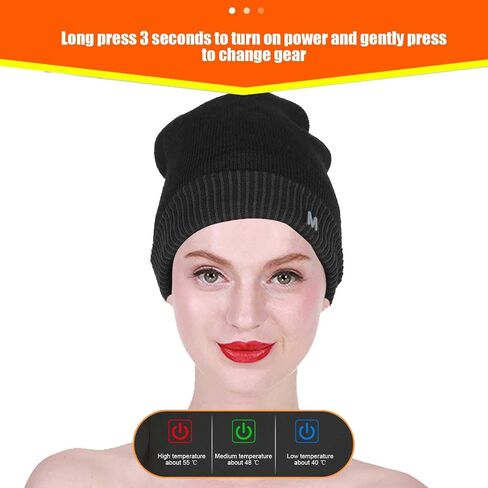 LIANGLIDE Heated Hat - Rechargeable Electric Warm for Fishing, Skiing, Motorcycling (Black Border) in Saudi Arabia