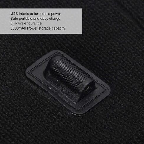 LIANGLIDE Heated Hat - Rechargeable Electric Warm for Fishing, Skiing, Motorcycling (Black Border) in Saudi Arabia