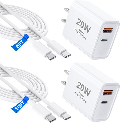 [عبوة من قطعتين] شاحن iPhone سريع الشحن بقدرة 20 وات، كتلة شاحن USB C in Kuwait