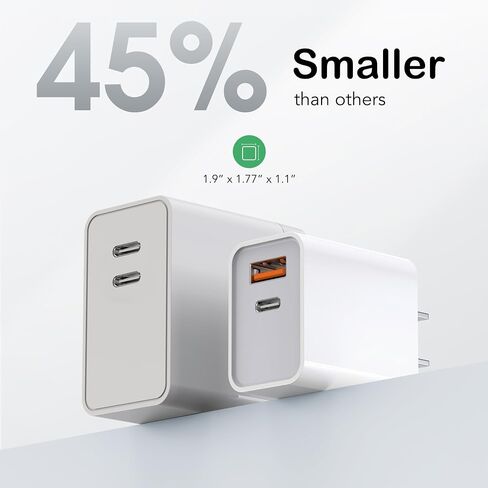 [عبوة من قطعتين] شاحن iPhone سريع الشحن بقدرة 20 وات، كتلة شاحن USB C in Kuwait