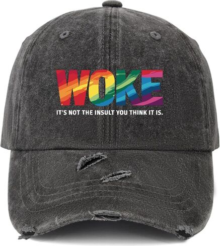 Woke It's Not The Insult You Think It is Hat Women Baseball Hats Funny Birthday Gifts for Men in Saudi Arabia