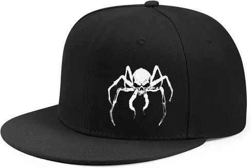 Flat Bill Brim Hats for Men Snap Backpack Hat Adjustable Baseball Cap Mens Snapback Hats Guitars Rock and Roll Skeleton Hand in Saudi Arabia