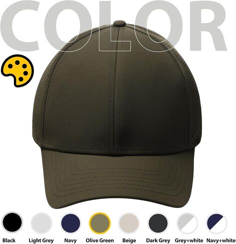 LiuSuper XXL Oversized Quick Dry Baseball Cap for Men & Women Big Heads, Adjustable Unisex Sports Performance Sun Hat One Size for Golf, Running, Workout Olive Green in Saudi Arabia