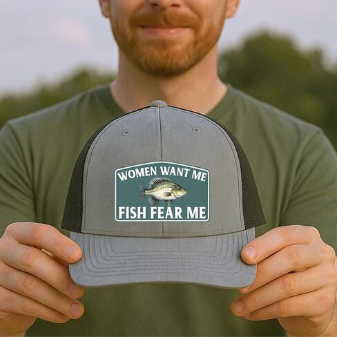 Women Want Me Fish Fear Me - Funny Crappie Fishing Hats for Men - Fishing Stocking Stuffer Gifts for Men Teen Boys Dad Him Grandpa Uncle Birthday Retirement in Saudi Arabia