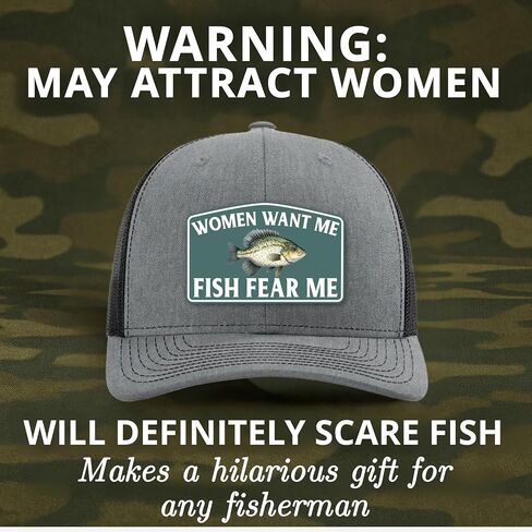Women Want Me Fish Fear Me - Funny Crappie Fishing Hats for Men - Fishing Stocking Stuffer Gifts for Men Teen Boys Dad Him Grandpa Uncle Birthday Retirement in Saudi Arabia