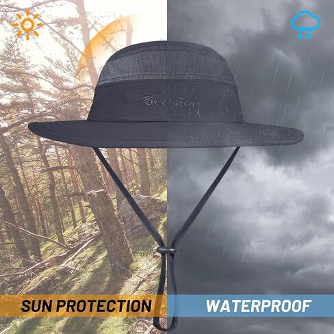 Fishing Hat for Men & Women, Outdoor UV Sun Protection Wide Brim Safari Hat with Face Cover & Neck Flap for Hiking Hats in Saudi Arabia