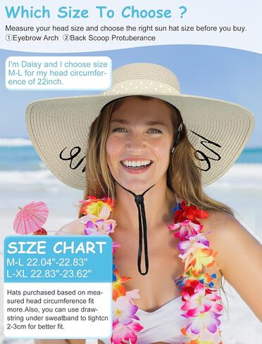 Floppy Beach Sun Hats for Women, Wide Brim Summer Straw Hat White in Saudi Arabia