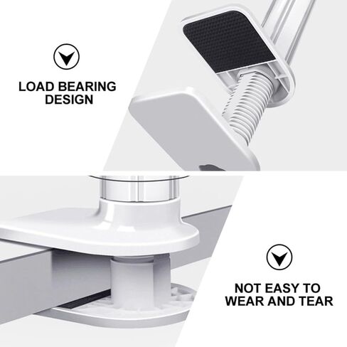 Happyyami Gooseneck Phone Tablet Stand Adjustable PVC Desk Holder White in Kuwait