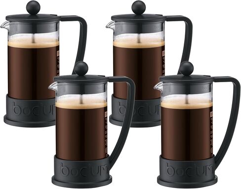 Bodum Brazil French Press Coffee Maker with Borosilicate Glass Carafe, 34 Ounce, Warm Red in Kuwait