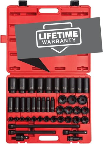 Sunex 2569, 1/2" Drive Master Impact Socket Set, 43Piece, Metric, 9mm - 30mm & Sunex 2568, 1/2 Inch Drive Master Impact Socket Set, 43-Piece, SAE, 3/8 Inch - 1-1/2 Inch, Standard/Deep in Kuwait